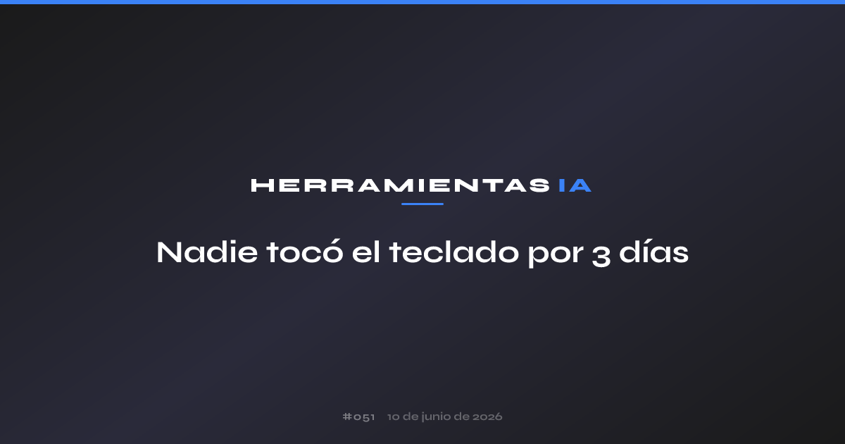 Nadie tocó el teclado por 3 días