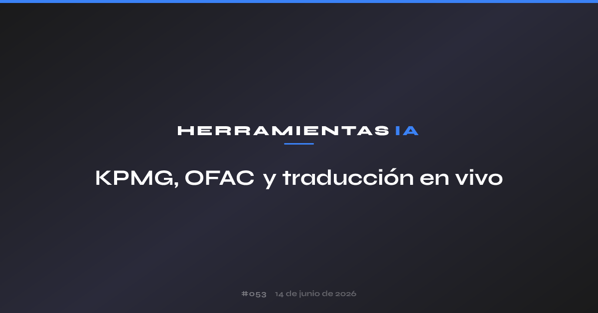KPMG, OFAC y traducción en vivo